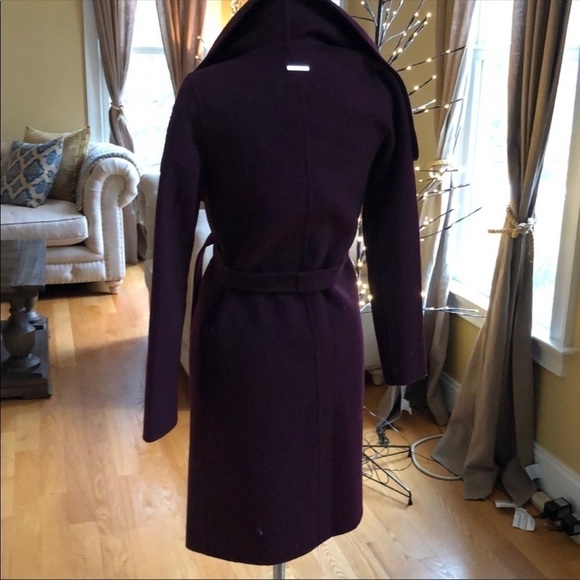 Soia & Kyo Wool Wrap Burgundy Coat XS - Picture 4 of 8